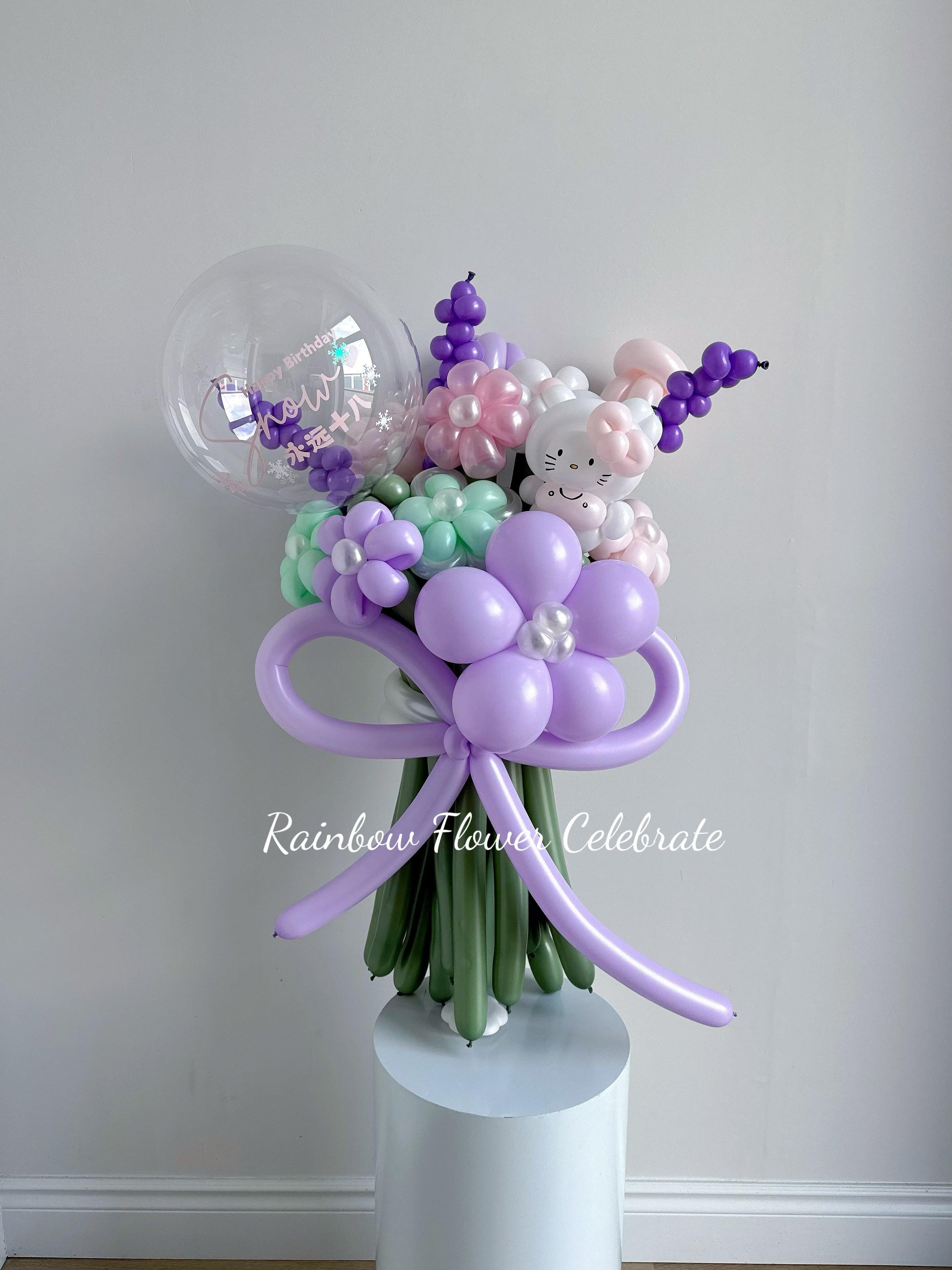 Wedding Balloon Flower Bouquet - Rainbow Flower Celebrate