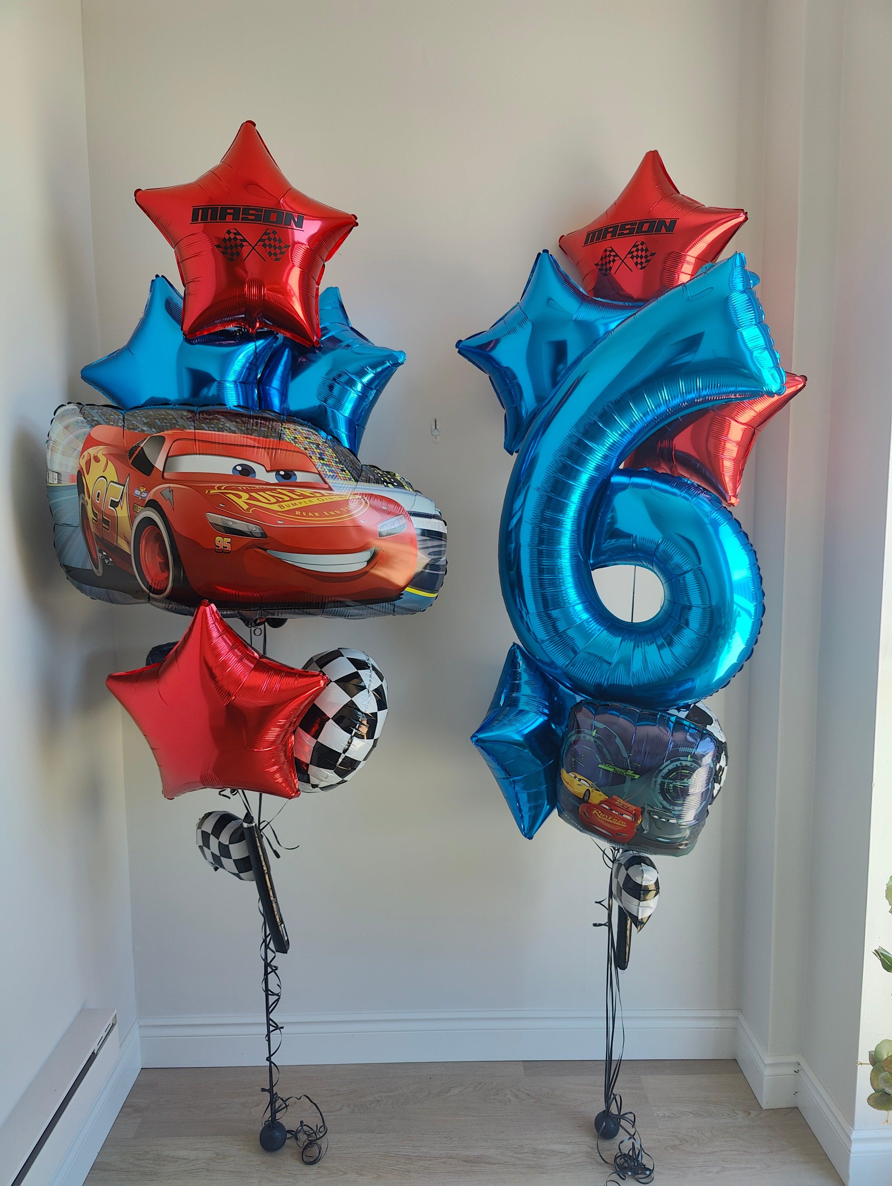 Number And Themed Foil Balloon Set - Rainbow Flower Celebrate