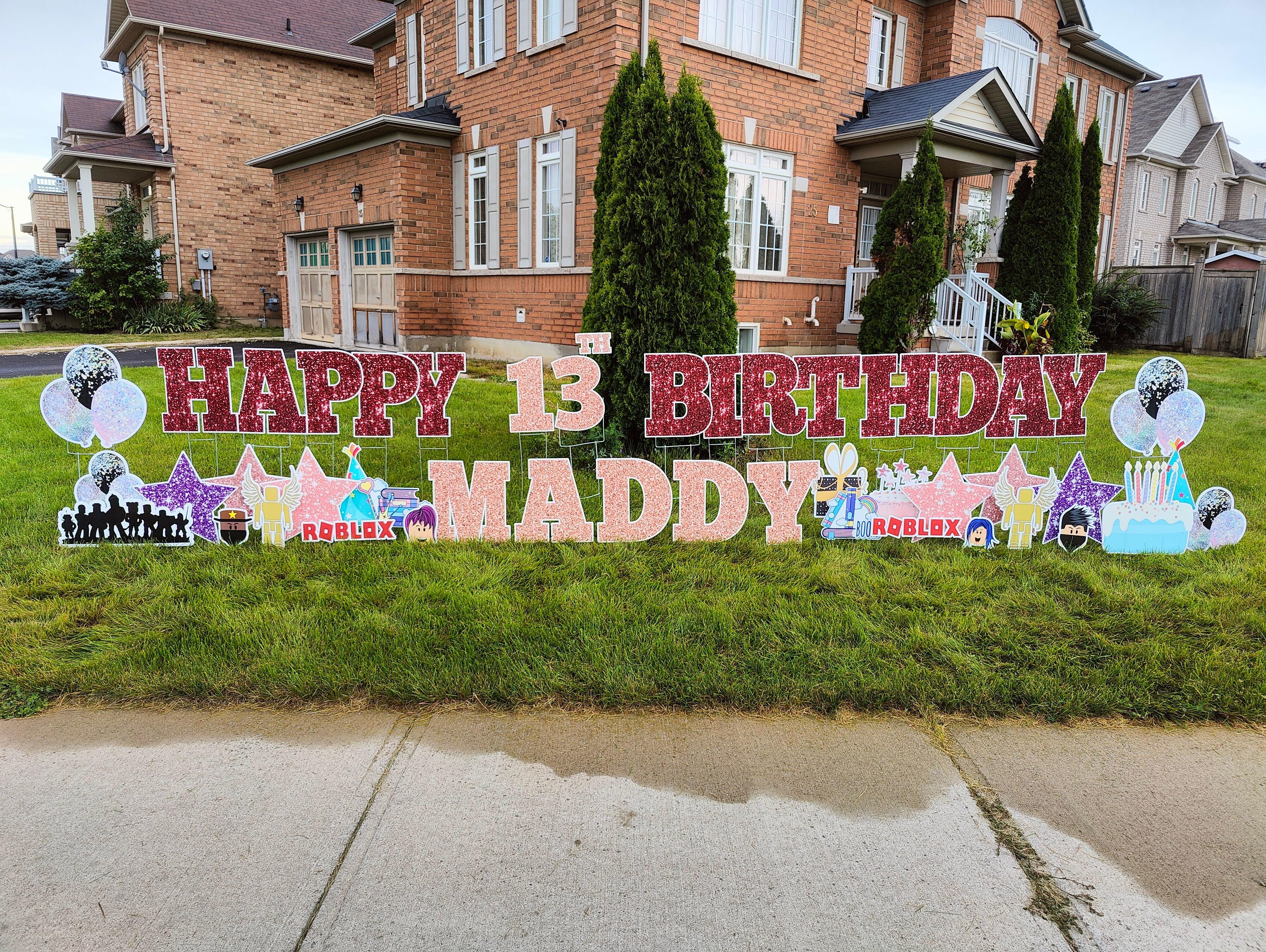 Premium Setup-Happy Birthday Lawn Card Greeting - Rainbow Flower Celebrate