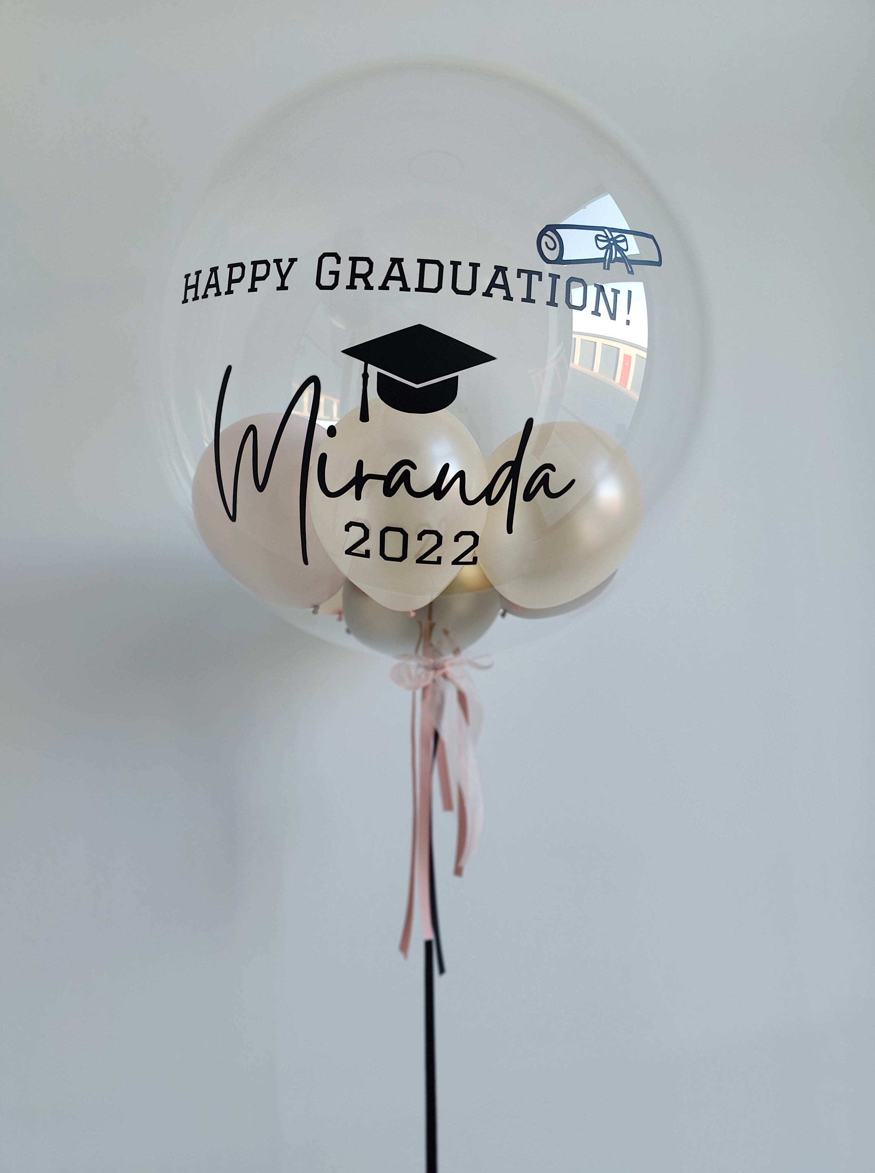 20-22 Inches Clear BoBo balloon with personalized Message and Theme