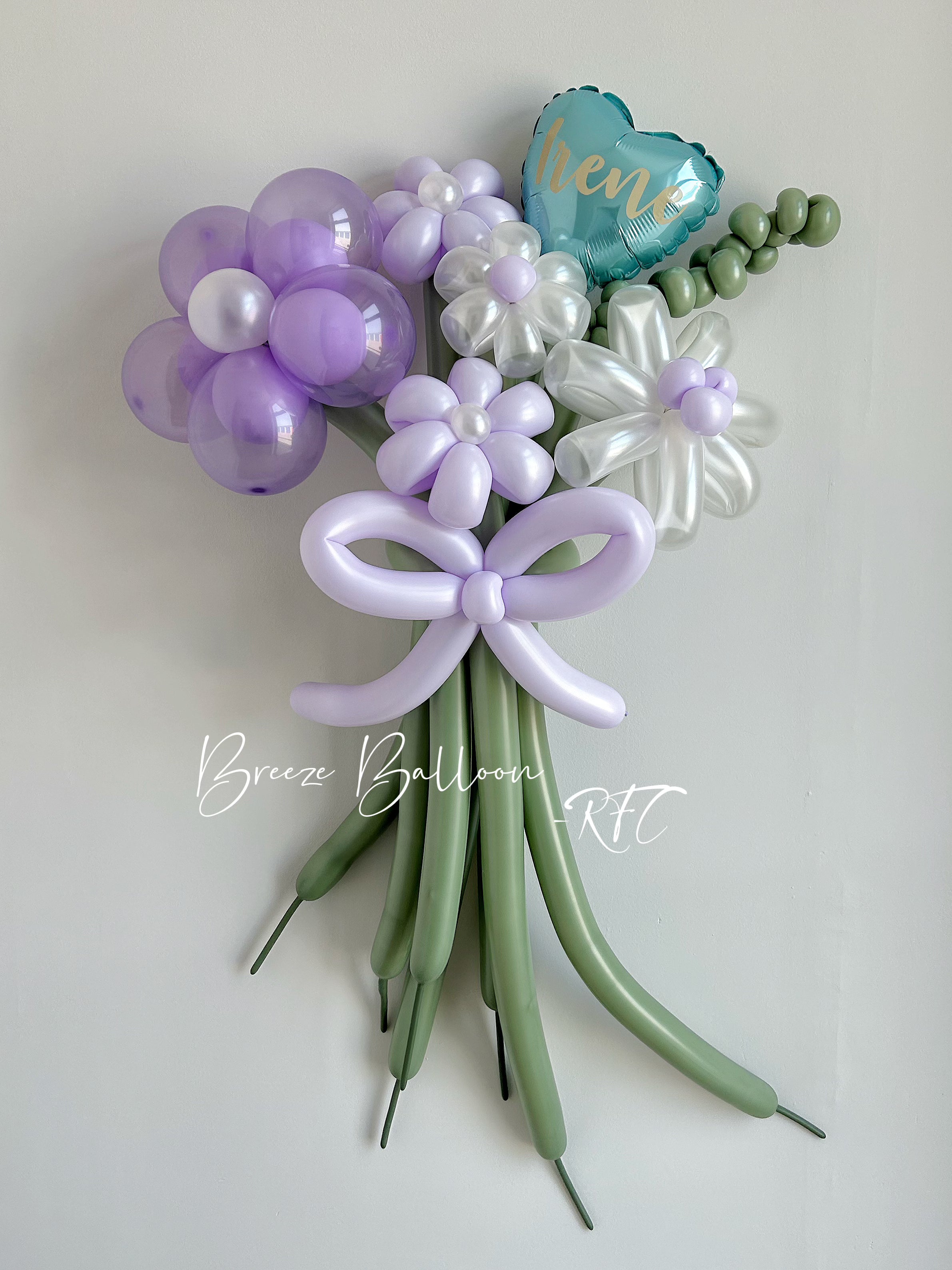 Customized Message Balloon Flower Bouquet