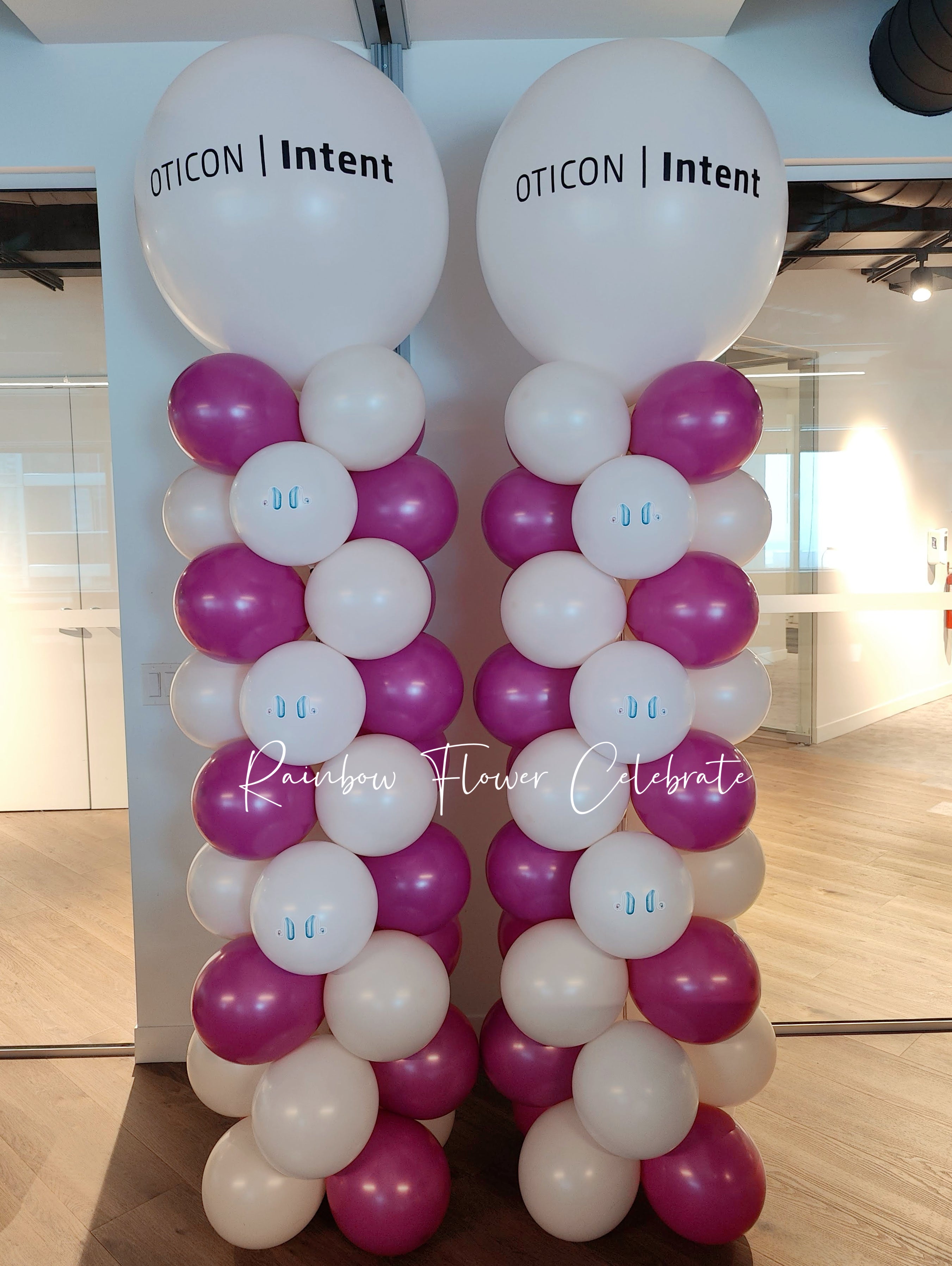 Balloon Column With Jumbo Balloon with Customized Text