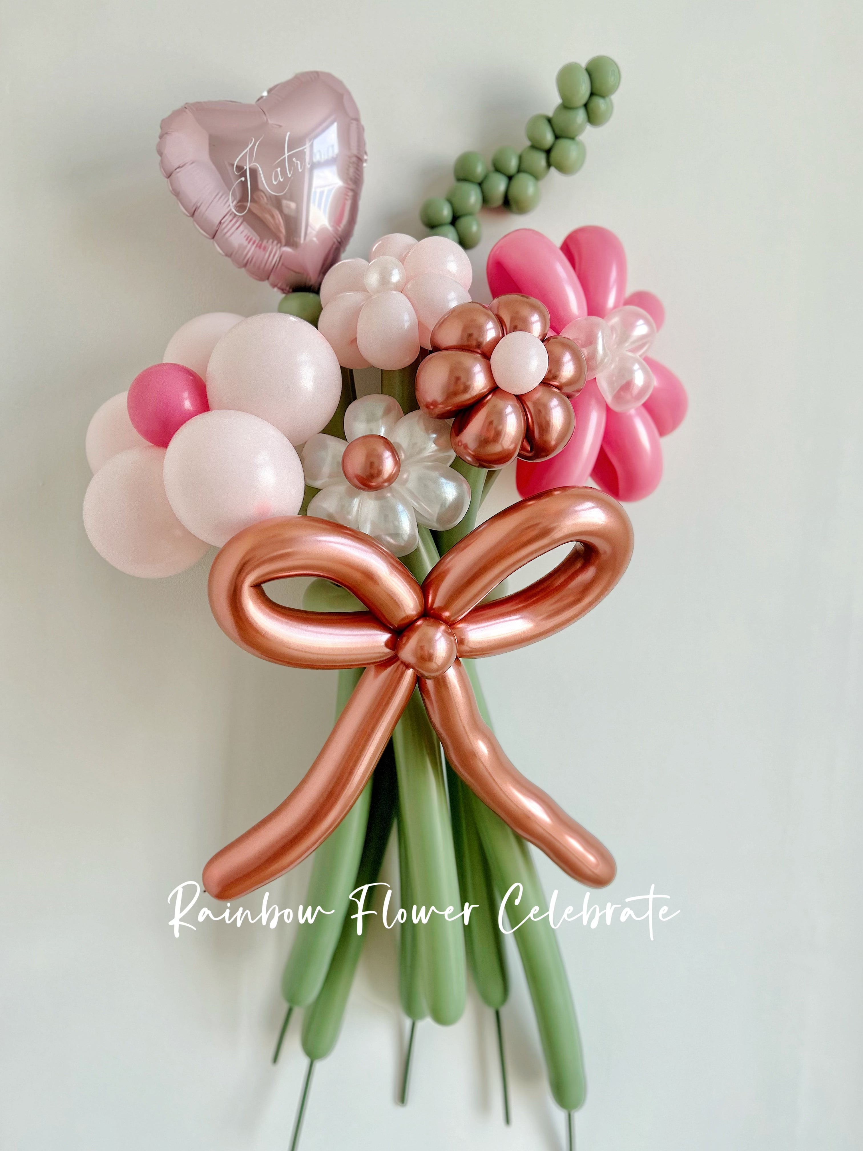 Customized Message Balloon Flower Bouquet