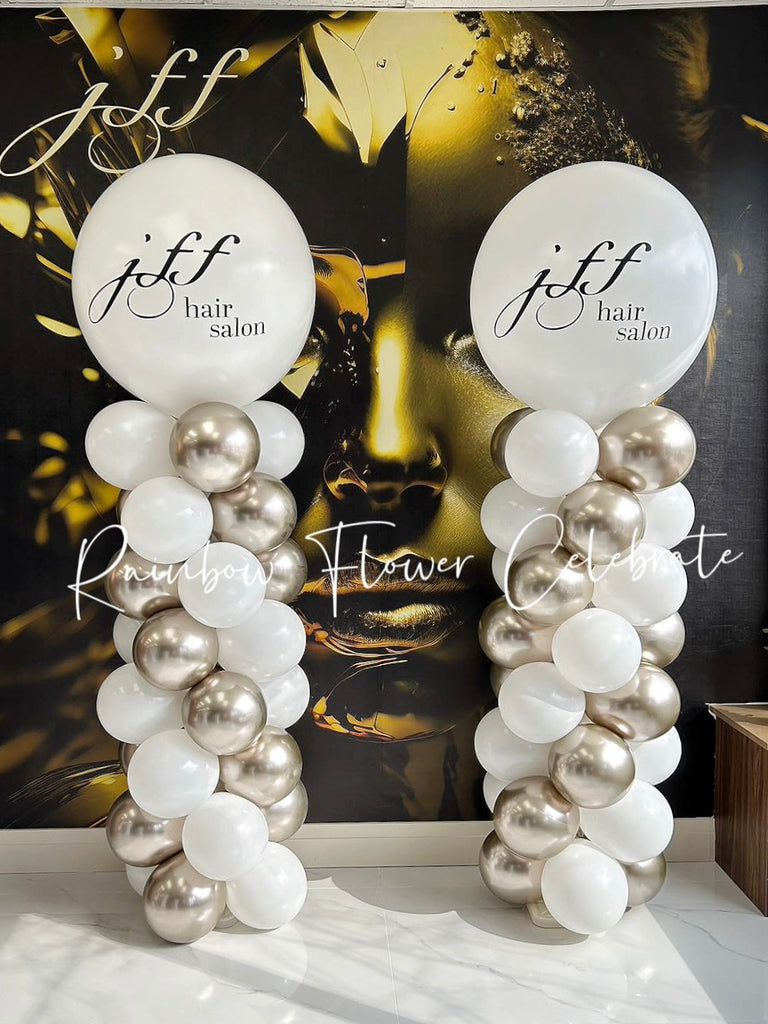 Balloon Column With Jumbo Balloon with Customized Text