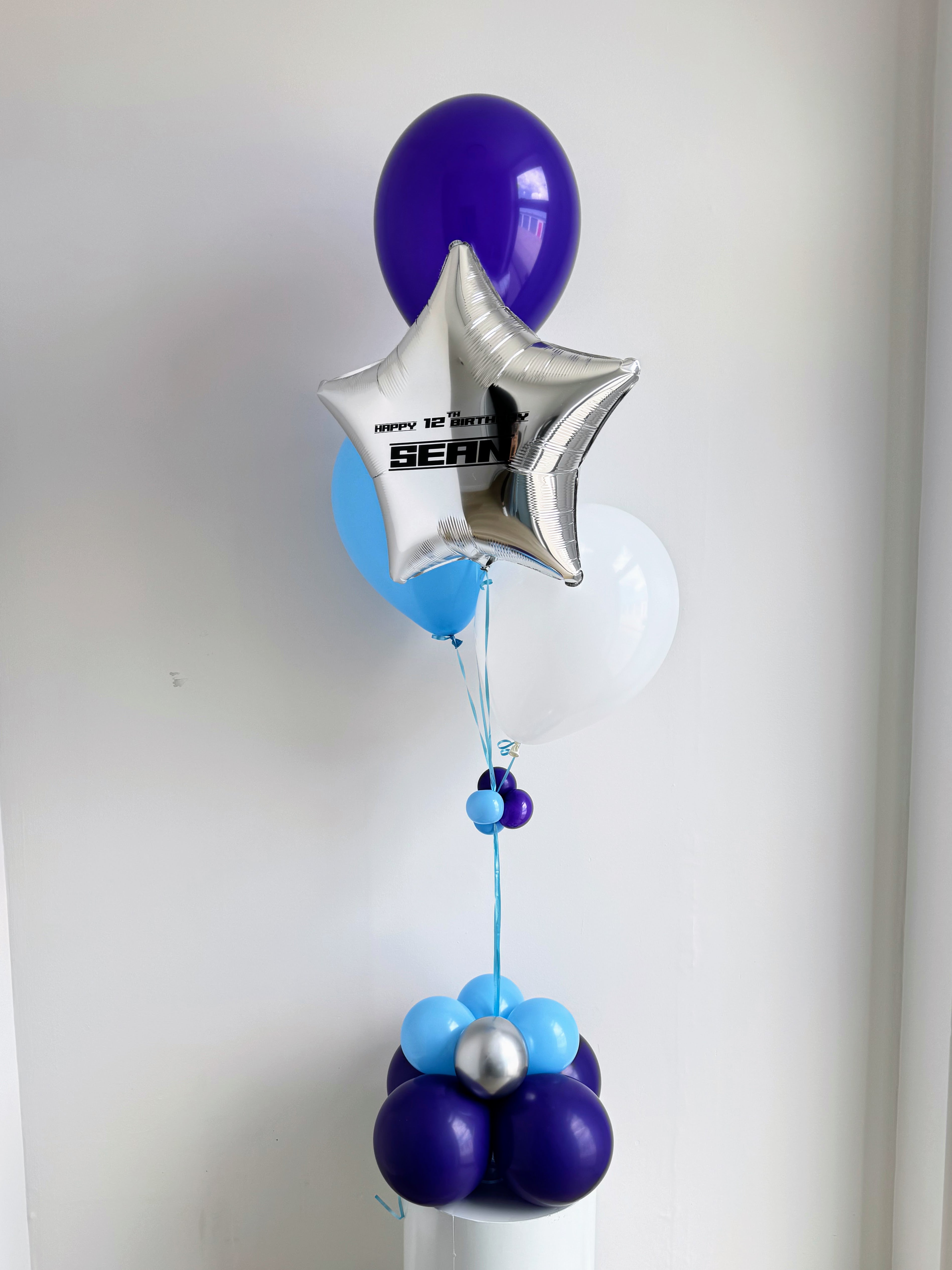 Center Piece Helium Bouquet with Personalized Message on Star