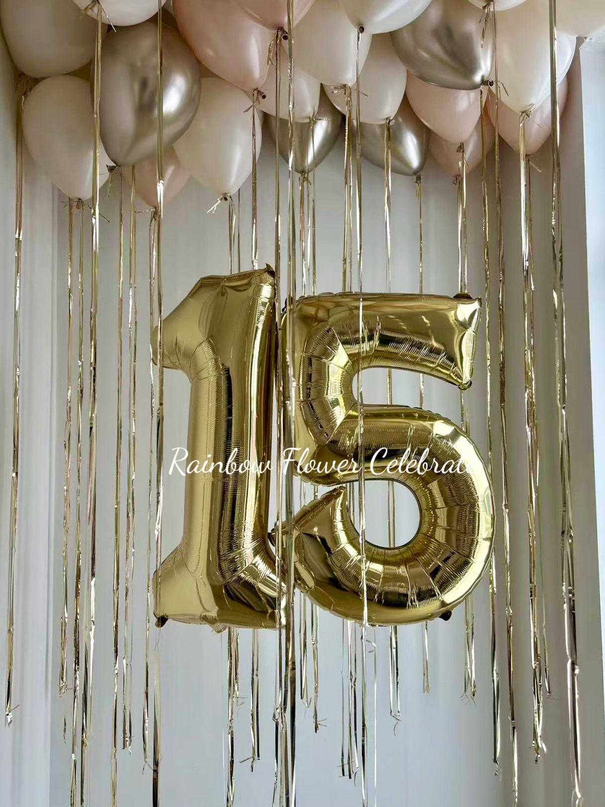 Ceiling Balloons with Shimmer Tassel