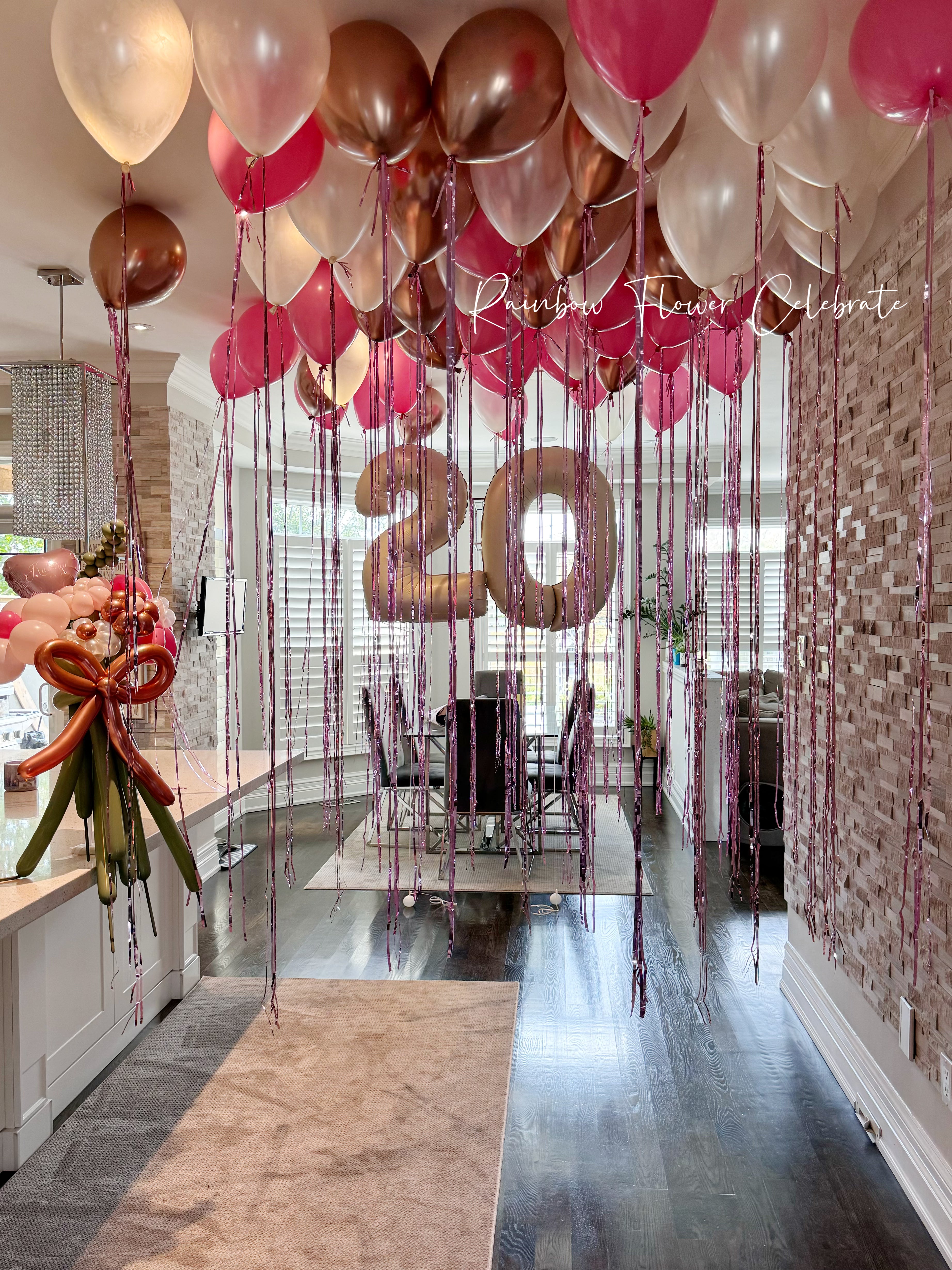 Ceiling Balloons - Rainbow Flower Celebrate