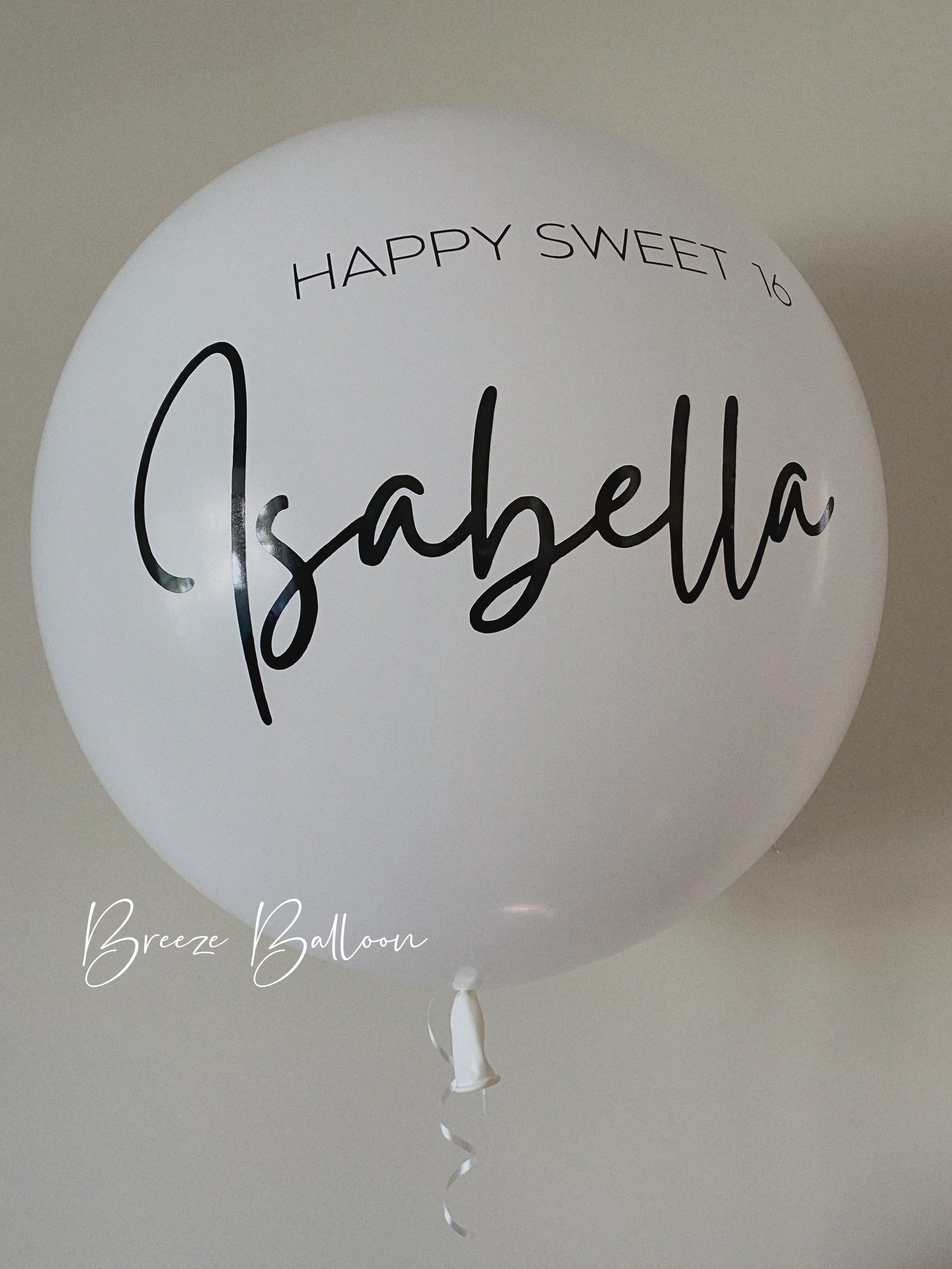 24" Latex Helium Balloon with personalized Message - Rainbow Flower Celebrate